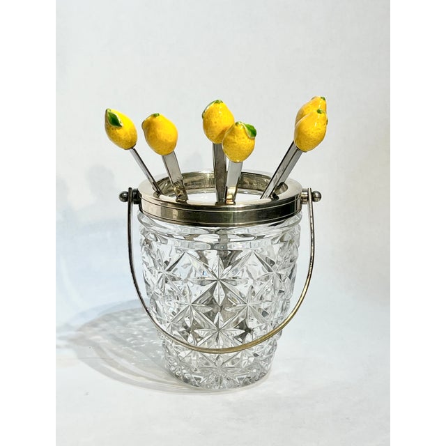 Vintage Stainless Steel Cocktail Spoons With Ceramic Lemon Finials – Lord & Taylor - Set of 6 For Sale - Image 13 of 13