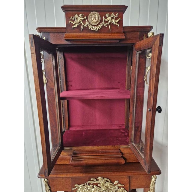 Antique Display Case with Bronze Elements For Sale - Image 3 of 10