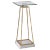 Modern Glam Glass and Marble Drink Table For Sale