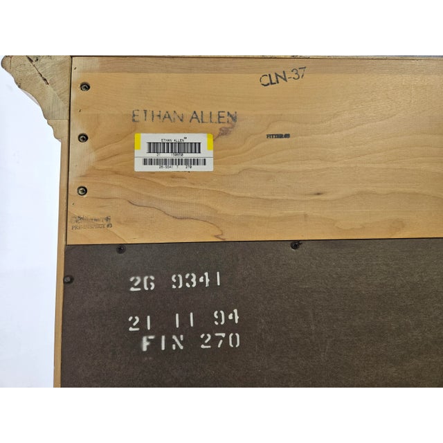 1990s Ethan Allen French Country Bar Liquor Cabinet Display Hutch China Bisque For Sale - Image 10 of 12