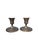 Mid 19th Century Vintage Patinated Metal Candlesticks – A Pair For Sale - Image 5 of 5