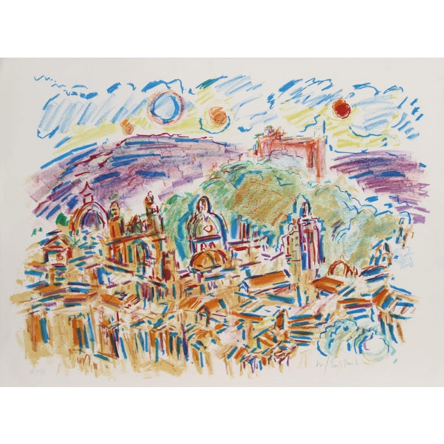 Impressionist Wayne Ensrud, Enchanted City, Lithograph For Sale - Image 3 of 3