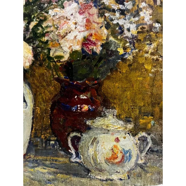 1970s Nikolai Tolkounov, Fiori, Oil Painting, 1970s, Framed For Sale - Image 5 of 10