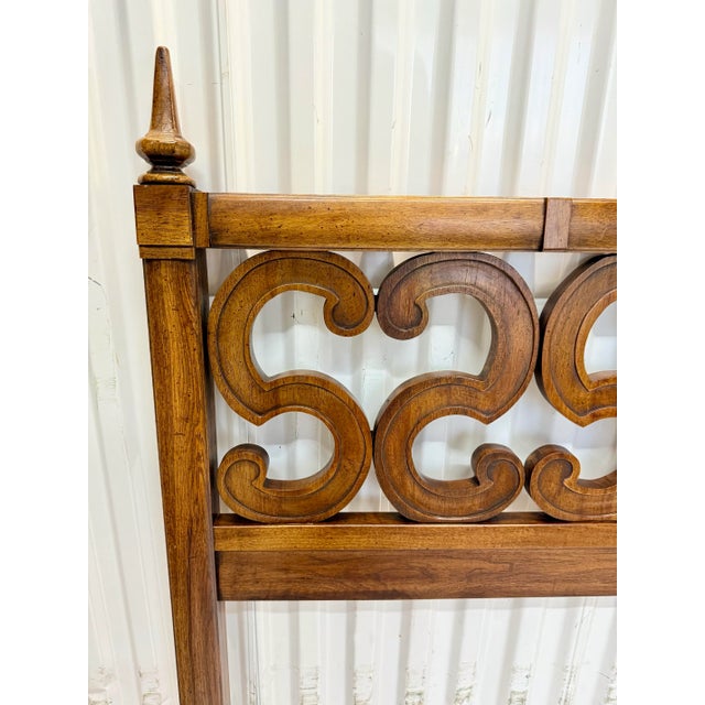 Mid-Century Regency Serpentine King Size Headboard For Sale - Image 4 of 11