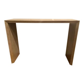 Hickory White Modern Beige Wood Console Table