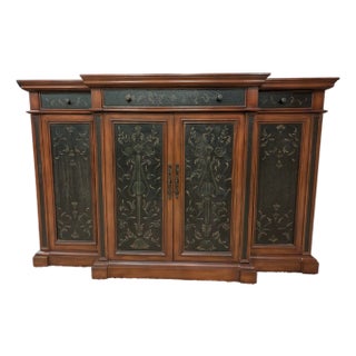 Two-Tone Hand Painted Oversized Dining Server / Buffet / Sideboard For Sale