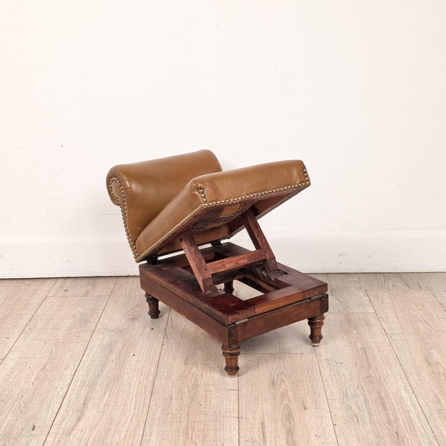 Victorian/Edwardian Adjustable Gout Stool For Sale - Image 9 of 12