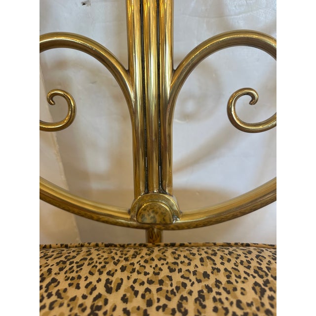 Mid-Century Modern Brass Dining Chairs - Set of 4 For Sale - Image 10 of 15