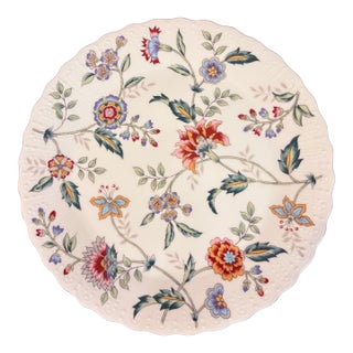 Floral Dinner Plate in the Buckingham Pattern From Andrea by Sadek For Sale