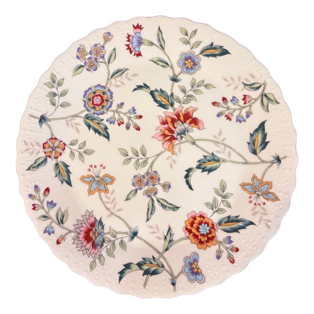 Floral Dinner Plate in the Buckingham Pattern From Andrea by Sadek For Sale