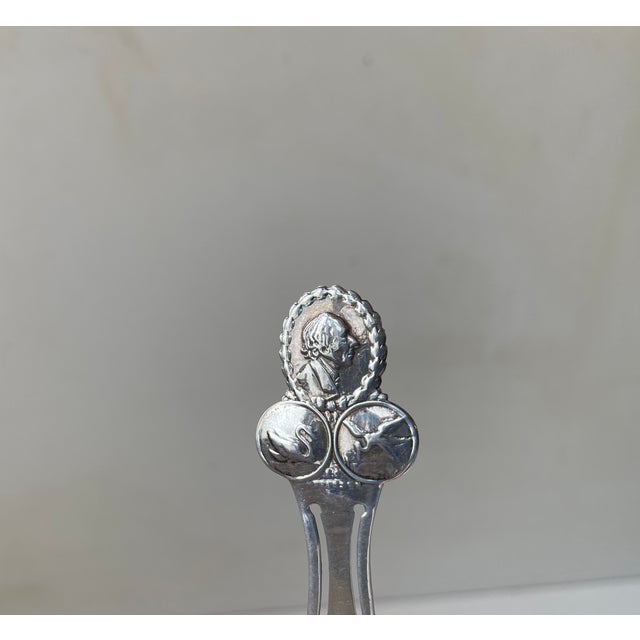 H. C. Andersen themed silver luxury bookmark in 830/1000 silver. Finely embossed face, swan and stork bird and practical...