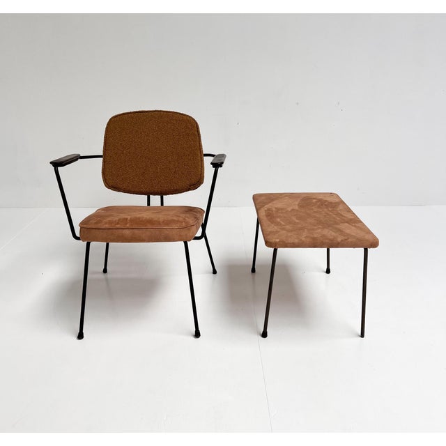 Model 5002 Chair with Table by Rudolf Wolf for Elsrijk, 1950, Set of 2 For Sale - Image 4 of 18