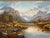 River Landscape with Highland Cows & Sheep in the Scottish Mountains by 20th Century British Artist, Wendy Reeves....