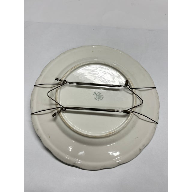 1950s Mid-Century Rose Plate For Sale - Image 5 of 5