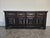 Breton Sideboard with Four Doors in Carved Oak and Brass For Sale - Image 3 of 10