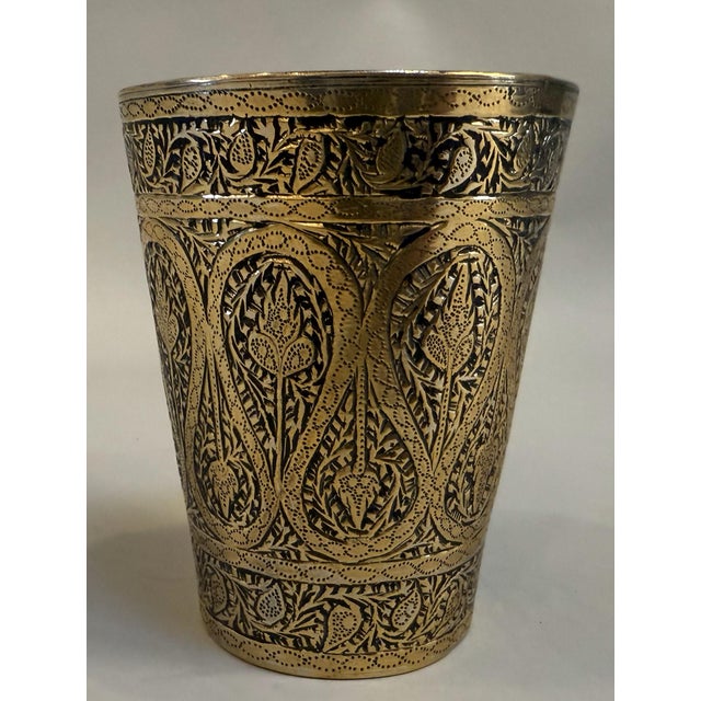 Boho Chic 19th Century Brass Cup For Sale - Image 3 of 7