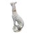 20th Century Distressed Painted Ceramic Whippet For Sale - Image 4 of 4