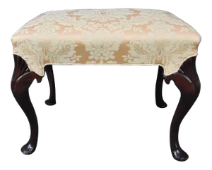 Queen Anne Mahogany Shell Carved Foot Stool