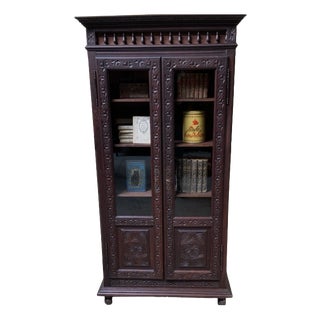 Antique Breton Display Cabinet, 1880s For Sale