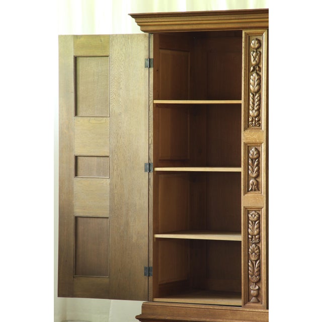 Vintage Art Nouveau Danish Oak Cabinet, 1930s For Sale - Image 13 of 17