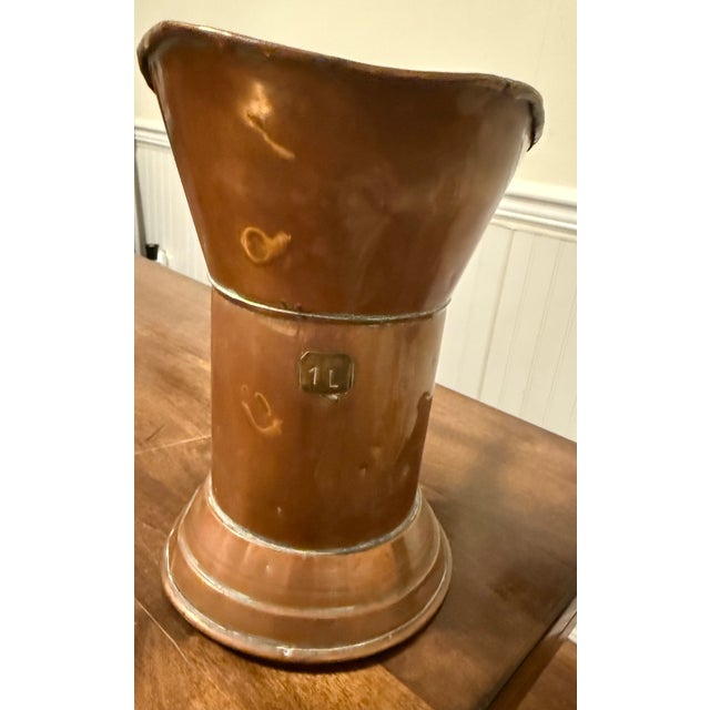 Hammered Copper Pitcher For Sale - Image 4 of 15