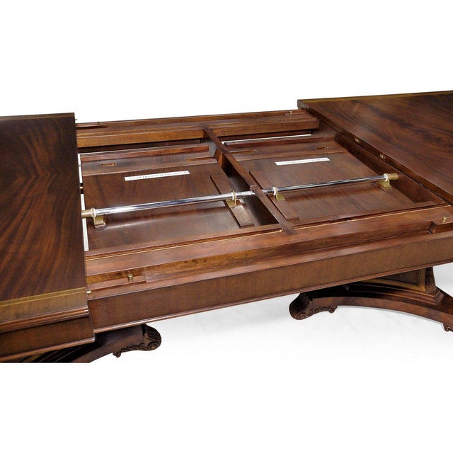 Regency Double Pedestal Dining Table For Sale - Image 4 of 11