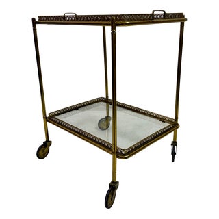 French Brass Drinks Trolley, 1960s For Sale