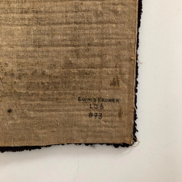 Modernist LJ6 Wall Rug by Ewald Kröner for Schloss Hackhausen, Germany, 1970s For Sale - Image 17 of 18