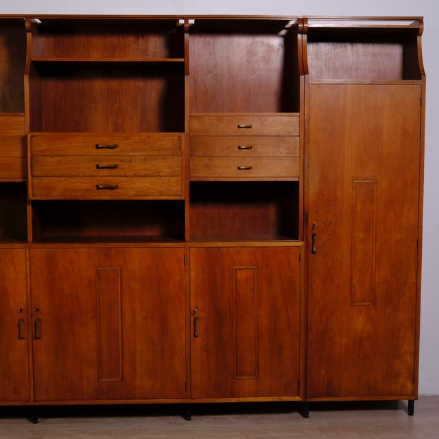 Vintage Wall Bookcase Equipped in Wood, 1960s For Sale - Image 11 of 18