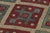 Red Antique Turkish Transitional Red and Blue Wool Kilim For Sale - Image 8 of 9