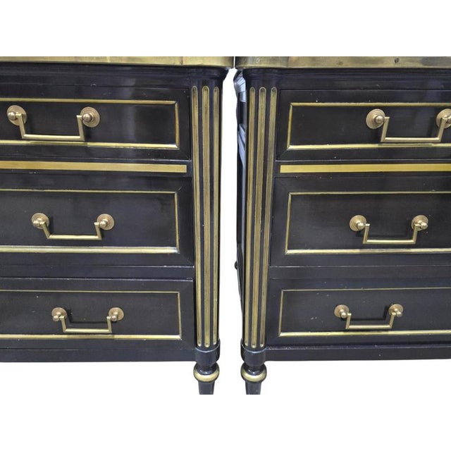 Ebonized Commodes with Marble Tops and Gilt Bronze Mounts, 1920s For Sale - Image 18 of 18