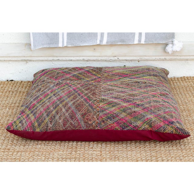 Tribal Antique Multicolor Confetti Saami Floor Cushion For Sale - Image 3 of 7