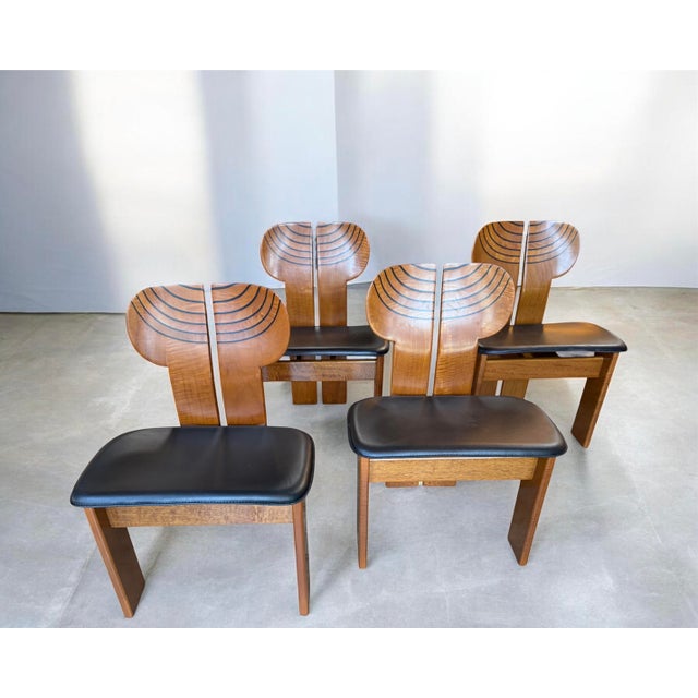 Modern Africa Chairs by Afra and Tobia Scarpa, Set of 4 For Sale - Image 3 of 8