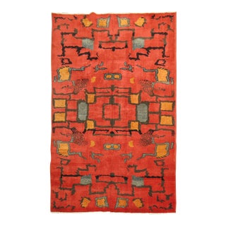 Vintage Turkish Art Deco Rug - 6'10" x 9'11" For Sale