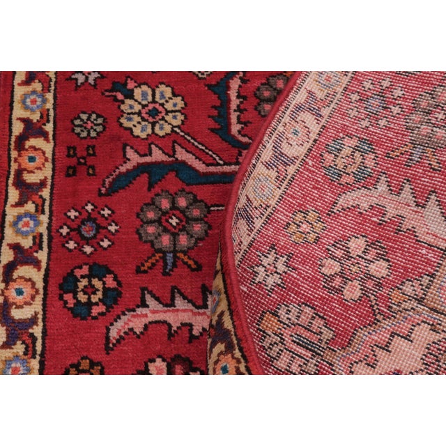 Shabby Chic Persian Red/Gold Wool Runner Rug- 2'11'' X 7'7'' | Chairish