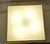 Metal Mid-Century Minimalist Square Ceiling Light with Yellow Metal Housing and Frosted Glass Panel, 1960s For Sale - Image 7 of 12