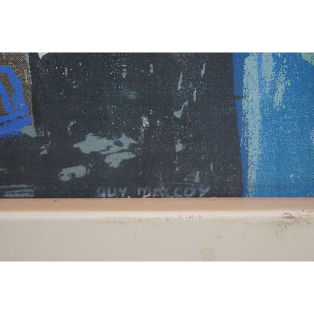 Abstract 1950s Mid Century Guy Maccoy Still Life Serigraph For Sale - Image 3 of 10