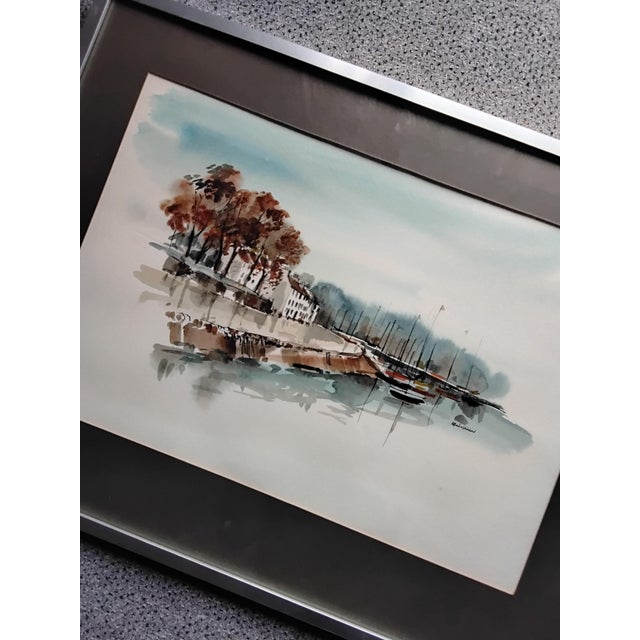 Ken Lochhead, Landscape Composition, 1980s, Watercolor For Sale - Image 6 of 6