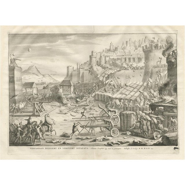 Calmet, Emperor Vespian Besieging and Conquering Iotapata / Yodfat, 1725, Print For Sale