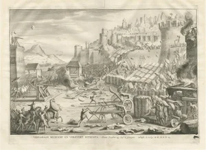 Calmet, Emperor Vespian Besieging and Conquering Iotapata / Yodfat, 1725, Print