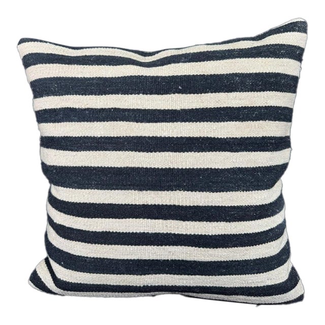 Turkish Hemp Pillow Cushion Natural Beige Black Pillow Cushion Cover 24x24 For Sale