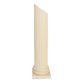 Antique Style Plaster Column Floor Lamp, 1970s For Sale