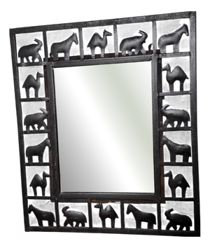 Wrought Iron Mirror, Les Marolles, 1950s