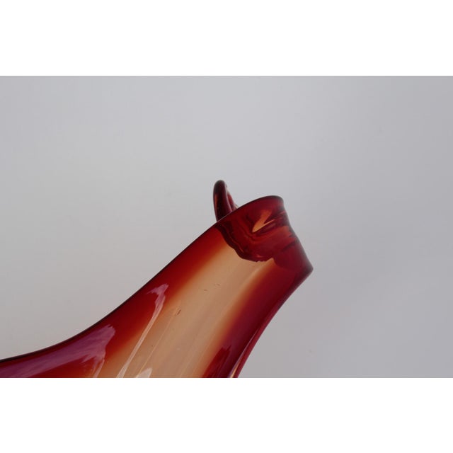 Large Red Murano Glass Bowl, 1960s For Sale - Image 9 of 13