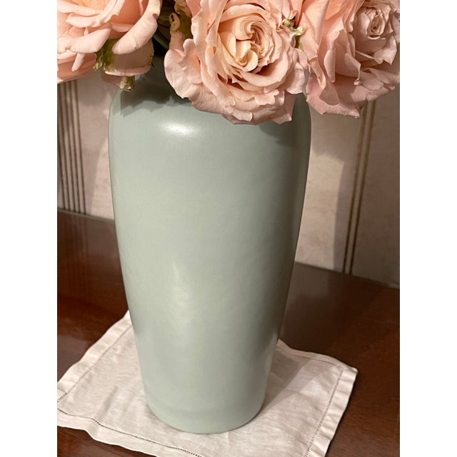 Mid-Century Modern Vintage Harris Seafoam Green Vase For Sale - Image 3 of 10