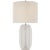 Kate Spade New York for Visual Comfort Signature Carmilla Medium Table Lamp in Matte White with Linen Shade For Sale