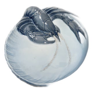 Danish Porcelain Plate with Lobster by Royal Copenhagen, 1950s For Sale