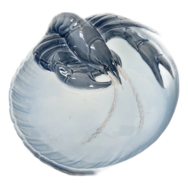 Danish Porcelain Plate with Lobster by Royal Copenhagen, 1950s For Sale