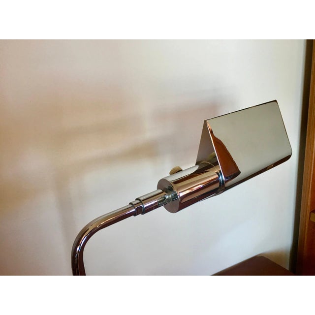 Koch & Lowy Vintage Koch & Lowy Carrara Marble and Chrome Desk Lamp For Sale - Image 4 of 8
