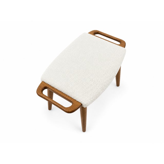 Mid-Century Modern Mid Century Modern Oak Stool in Manner of Hans J. Wegner Papa Bear Stool For Sale - Image 3 of 3